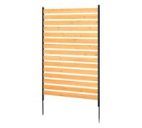 VEVOR Clôture de confidentialité en bois, 980 x 1550 mm, clôtures d'écran pour climatiseur à 1 panneau, avec piquets métalliques, installation facile, brise-vue extérieur pour décoration de jardin