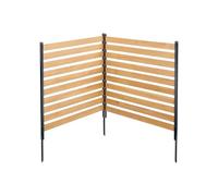 VEVOR Clôture de confidentialité en bois, clôtures d'écran pour climatiseur à 2 panneaux, 1100 x 982 mm, avec piquets métalliques, installation facile, brise-vue extérieur pour décoration de jardin