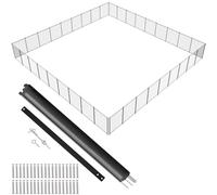 VEVOR Clôture de Piscine, Barrière de Piscine Creusée 1,21x32,91 m Clôture Amovible de Sécurité Pliable Tige en Aluminium Tissu Maille PVC Teslin 340 g/m² pour Protection Enfants Animaux Domestiques