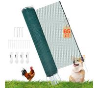 VEVOR Clôture Filet Mobile 20x1,2 m Filet de Clôture pour Chien en Plastique Temporaire pour Poules, Plantes, Jardin, Cours Extérieures, Mailles Serrées, avec Poteaux, Piquets à Double Pointe, Haubans