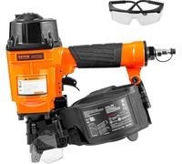 VEVOR Cloueur pour revêtements en bobines MCN55, 1 pouce à 2 1/4 pouces 15 degrés cloueur pneumatique pour revêtements, 70-120 PSI cloueur pneumatique en bobines pour revêtements, enveloppes de palett