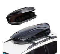 VEVOR Coffre de Toit 340 L, Porte-Bagages de Toit Coque Rigide en ABS, avec Ouverture Double-Face 2 Sangles Renforcées, Aérodynamique, pour la Plupart des Barres Transversales, Voiture, SUV, Noir