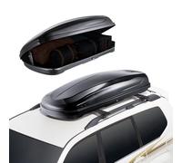 VEVOR Coffre de Toit 370 L, Porte-Bagages de Toit Coque Rigide en ABS, avec Ouverture Double-Face 2 Sangles Renforcées, Aérodynamique, pour la Plupart des Barres Transversales, Voiture, SUV, Noir
