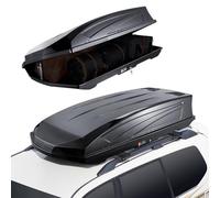 VEVOR Coffre de Toit 562 L, Porte-Bagages de Toit Coque Rigide en ABS, avec Ouverture Double-Face 2 Sangles Renforcées, Aérodynamique, pour la Plupart des Barres Transversales, Voiture, SUV, Noir