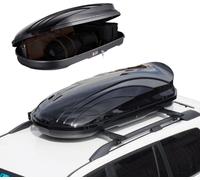 VEVOR Coffre de toit pour voiture Coffre de rangement 340 L, ABS rigide Coffre de rangement sur le toit avec ouverture des deux côtés et 2 sangles renforcées, coffre de rangement pour bagages pour bre