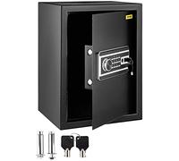 VEVOR Coffre-Fort Biométrique à Empreintes Digitales 60 L Coffre-Fort Numérique Combinaison et Clés Coffre de Sécurité en Acier Anti-Effraction 4 Types de Déverrouillage Argent Bijoux Domicile Noir