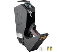 VEVOR Coffre-Fort de Pistolet en Acier Coffre-Fort Biométrique pour 1 Pistolet 3 Moyens de Déverrouillage par Empreintes Digitales Clés et Combinaison pour Bijoux Documents Armes de Poing Domicile