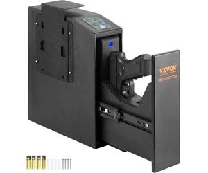 VEVOR Coffre-Fort de Pistolet en Acier Coffre-Fort Biométrique pour 1 Pistolet 3 Moyens de Déverrouillage par Empreintes Digitales Clés Combinaison pour Bijoux Armes de Poing Domicile 25,5x9,5x32 cm