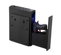 VEVOR Coffre-Fort pour 1 Pistolet et 1 Chargeur, Coffre pour Armes de Poing Verrouillable et Coulissant, 3 Façons d’Accès Empreinte Digitale, Mot de Passe et Clé, pour Table de Chevet, Bureau, Voiture