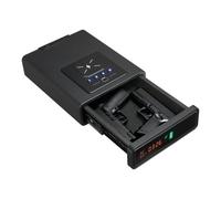 VEVOR Coffre-Fort pour 2 Pistolets 2 Chargeurs, Coffre pour Armes de Poing Verrouillable, 3 Façons d’Accès Empreinte Digitale, Mot de Passe et Clés, avec Écran, Chargement sans Fil, pour Table Bureau