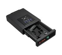 VEVOR Coffre-Fort pour 2 Pistolets 2 Chargeurs, Coffre pour Armes de Poing Verrouillable, 3 Façons d’Accès Empreinte Digitale, Mot de Passe et Clés, avec Écran, Chargement sans Fil, pour Table Bureau