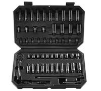 VEVOR Coffret Douilles à Chocs 55PCs 1/4" 6 Pans Kit pour liquet Atelier