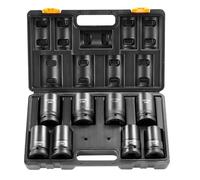 VEVOR Coffret Douilles à Chocs Profondes 1 po Métrique 27-41 mm, Kit pour liquet 8PCs, en Acier Allié Cr-Mo, 6 Pans, Marquages de Taille Faciles à Lire, pour la Réparation Automobile, Atelier