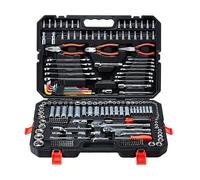 VEVOR Coffret d'Outils de Mécanicien 314PCs, Jeu de Douilles Métriques avec Embouts, Clés, et Accessoires, pour Bricoleurs Réparation Automobile et Domestique, Caisse à Outils Mécaniques Complets