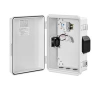 VEVOR Coffret Électrique Étanche Extérieur IP65, Boitier Électrique Mural en ABS, 27,5x15x36 cm, avec Thermostat, Ventilateur, Plaque de Montage, Passe-fils, Boîtier en Plastique, Écran Anti-poussière
