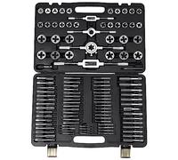 VEVOR Coffret Tarauds et Filières 110 Pièces M2-M18 Kit de Taraudage et Filetage Métrique en Acier avec Mallette de Transport Outils pour Tarauder et Fileter Construction Réparation Auto Plomberie