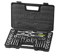 VEVOR Coffret Tarauds et Filières 40 Pièces M3-M12 Kit de Taraudage et Filetage Métrique en Acier Résistant Mallette de Transport Outils pour Tarauder et Fileter Construction Réparation Auto Plomberie