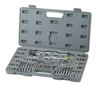 VEVOR Coffret Tarauds et Filières 60 Pièces Métrique et SAE Kit de Taraudage et Filetage en Acier Résistant Mallette de Transport Outils pour Tarauder et Fileter Construction Réparation Auto Plomberie