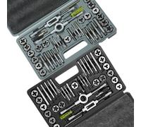 VEVOR Coffret Tarauds et Filières 80 Pièces Métrique M3-M12 et SAE Kit de Taraudage et Filetage en Acier Mallette de Transport Outils pour Tarauder et Fileter Construction Réparation Auto Plomberie