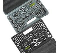 VEVOR Coffret Tarauds et Filières 80 Pièces Métrique M3-M12 et SAE Kit de Taraudage et Filetage en Acier Mallette de Transport Outils pour Tarauder et Fileter Construction Réparation Auto Plomberie