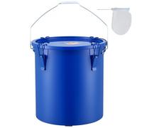 VEVOR Collecte Huile et Graisse Usagées, 22,7 L, Fut de Récupération d'Huile pour Friteuse en Acier au Carbone, Récipient d'Huile avec Couvercle, Pinces de Verrouillage, Sac Filtrant pour Cuisine Bleu