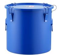 VEVOR Collecte Huile et Graisse Usagées, 37,8 L, Fut de Récupération d'Huile pour Friteuse en Acier au Carbone, Récipient d'Huile avec Couvercle, Pinces de Verrouillage, Sac Filtrant pour Cuisine Bleu