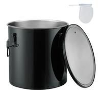 VEVOR Collecte Huile et Graisse Usagées, 37,8 L, Fut de Récupération d'Huile pour Friteuse en Acier au Carbone, Récipient de Transport d'Huile avec Couvercle, Pinces de Verrouillage, Sac Filtrant pour