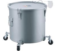 VEVOR Collecte Huile et Graisse Usagées sur Roulettes, 60,5 L, Fut de Récupération d'Huile pour Friteuse en Acier au Carbone, Récipient d'Huile avec Couvercle, Pinces de Verrouillage, Sac Filtrant