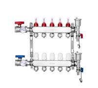 VEVOR Collecteur de Chauffage Radiant 5 Branches, Kit Collecteur Tubes PEX 1,27 cm en Acier Inoxydable, avec Adaptateurs 1,27 cm, Accessoires de Montage, pour Chaleur Radiante Hydronique par le Sol