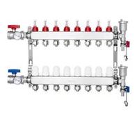 VEVOR Collecteur de chauffage radiant hydronique 8 branches - Kit inox PEX 1,27 cm avec adaptateurs