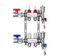 VEVOR Collecteur de Chauffage Radiant par Sol 2 Branches avec Tubes PEX 1,27 cm