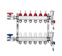 VEVOR Collecteur de Chauffage Radiant par Sol 6 Branches avec Tubes PEX 1,27 cm