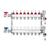 VEVOR Collecteur de Chauffage Radiant par Sol 8 Branches avec Tubes PEX 1,27 cm