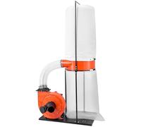 VEVOR Collecteur de Poussière Cône Vortex 1,5 HP Dépoussiéreur Mobile Sac Collecte Poussière 132,5 L, Sac Filtrant 159 L Système Dépoussiérage Précision 2,5 microns Collecteur Sciure pour Travail Bois