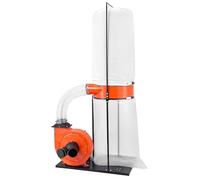 VEVOR Collecteur de Poussière Cône Vortex 2 HP Dépoussiéreur Mobile Sac Collecte Poussière 132,5 L, Sac Filtrant 159 L Système Dépoussiérage Précision 2,5 microns Collecteur Sciure pour Travail Bois