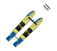 VEVOR Combo Skis Nautiques 116,8 cm, Matériels de Ski Nautique avec Fixations Réglables X-7, Corde à Double Poignée et Barre Stabilisatrice Amovible, Ensemble d'Entraînement pour Sport sur l'eau