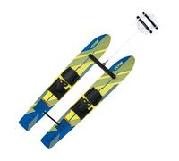 VEVOR Combo Skis Nautiques 116,8 cm, Matériels de Ski Nautique avec Fixations Réglables X-7, Corde à Double Poignée et Barre Stabilisatrice Amovible, Ensemble d'Entraînement pour Sport sur l'eau
