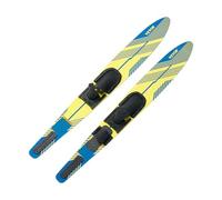 VEVOR Combo Skis Nautiques 150 cm, Matériels de Ski Nautique pour Adultes avec Fixations Réglables X-7 en Fer à Cheval et Plaque d'orteil Arrière Rembourrée, Revêtement UV Brillant, Sport sur l'eau