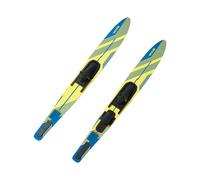 VEVOR Combo Skis Nautiques 170,2 cm, Matériels de Ski Nautique pour Adultes avec Fixations Réglables X-9 en Fer à Cheval et Plaque d'orteil Arrière Rembourrée, Revêtement UV Brillant, Sport sur l'eau
