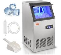 VEVOR Commercial Ice Maker 38kg24h Ice Preparation Device 40 Ice Cube Trays Storage Capacity 12.5kg Auto Cleaning Without Freestand