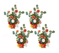 VEVOR Composition Florale Artificielle Autoportante Mariage Lot de 4 45x25x25 cm