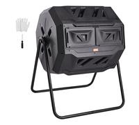 VEVOR Composteur de Jardin Rotatif Bac à Compost 162,7 L Double Chambre Déchets