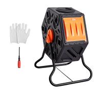 VEVOR Composteur de jardin – Bac à compost rotatif 70 L – PP/acier sans BPA, 360° noir