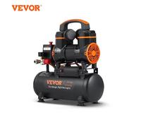 VEVOR Compresseur à Air Silencieux 8 L Réservoir Compresseur d'Air Sans Huile 900 W 1,2 CV 3,7 m3/h à 6,2 bar 70 dB pour Réparation Automobile Gonflage Pneus Peinture au Pistolet Clouage Menuiserie 35