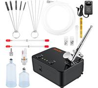 VEVOR Kit complet aérographe double action compresseur – buses 0,2/0,3/0,5 mm – pression réglable