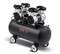 Compresseur Air Compact Portable Sans Huile Réservoir 75 L 90 PSI 2,65 kW