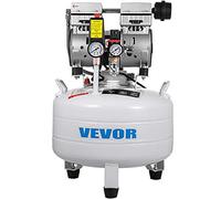 VEVOR Compresseur d’Air sans Huile Compresseur Silencieux à Air Comprimé Compresseur Outil d’Atelier pour Réparations Domiciliaires, Gonflage de Pneus (30L 850W, Électrovanne)