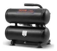 VEVOR Compresseur d'Air sans Huile, Réservoir Acier 18 L, 220 V, 2,0 CFM 90 PSI, Pression Max 120 PSI, Compresseur Silencieux Portable pour Réparation Automobile, Gonflage Pneus, Peinture au Pistolet