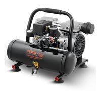 VEVOR Compresseur d'Air sans Huile, Réservoir Acier 4 L, 635 W, 1,5 CFM, 7 bar, Pression Max 120 PSI, Compresseur Silencieux Portable pour Réparation Automobile, Gonflage Pneus, Peinture au Pistolet