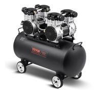 VEVOR Compresseur Air Compact Portable Sans Huile Réservoir 75 L 90 PSI 3 kW